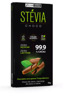 StéviaChoco 99,9% cacau 70g