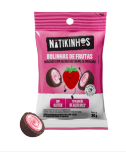 Bolinha de Frutas Natikos Morango 30g