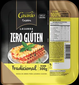 Massa de Lasanha Casarão Tradicional 300g ZERO GLÚTEN