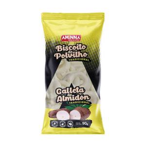 Biscoito de Polvilho Tradicional Aminna 90g Sem Glúten e sem Leite
