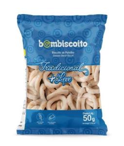 Biscoito de Polvilho Tradicional  50g Bom Biscoito Zero Leite zero Glúten