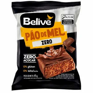 Pão de Mel Belive Zero Açucar 45g Zero Leite e Zero Glúten