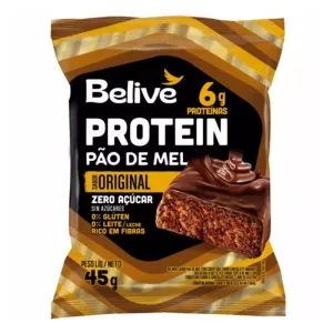 Pão de Mel Protein Belive 45g Zero Açucar Zero Leite e Zero Glúten