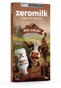 Chocolate Zero Milk 70g 40% Cacau
